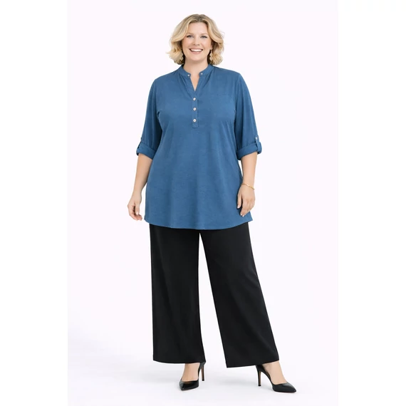 Álló galléros, 3 gombos felső FARMERKÉK 52-58 méret