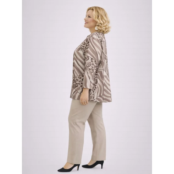 Szafari mintás jégselyem felső - BÉZS- 46-52 méret