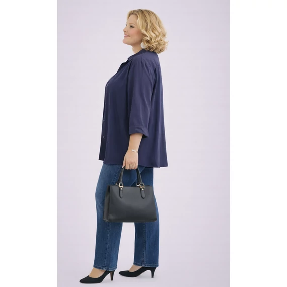 Téglalap blúz -SÖTÉTKÉK- 54-62 méret