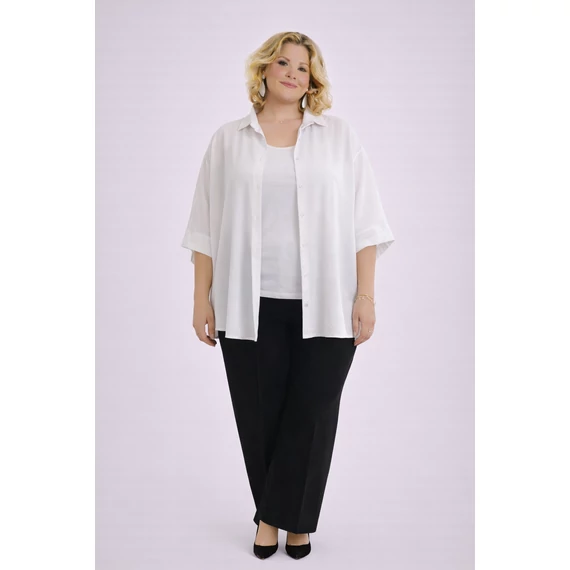 Téglalap blúz -FEHÉR- 54-62 méret