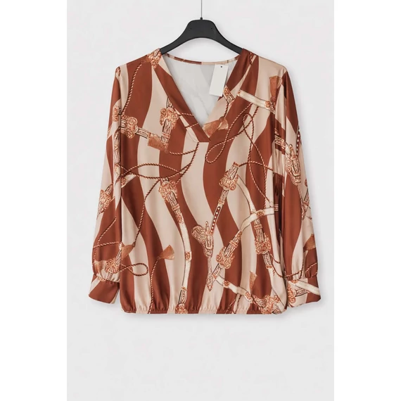 Jégselyem -BARNA hullámos- felső 50-54 méret