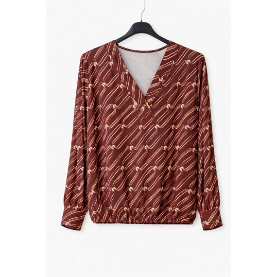 Jégselyem -BORDÓ kapcsos- felső 50-54 méret