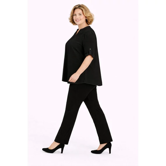 Álló galléros jégselyem felső - FEKETE- 48-54 méret