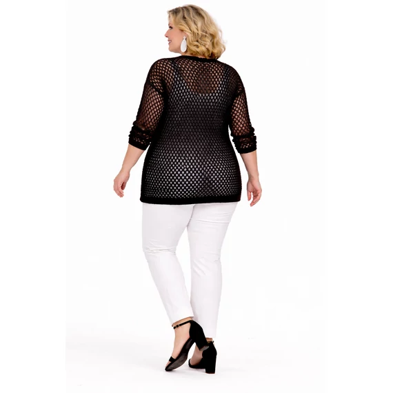 Hálós kardigán -FEKTETE-46-54 méret