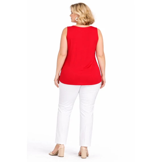 Rugalmas pamut top - PIROS- 48-58 méret