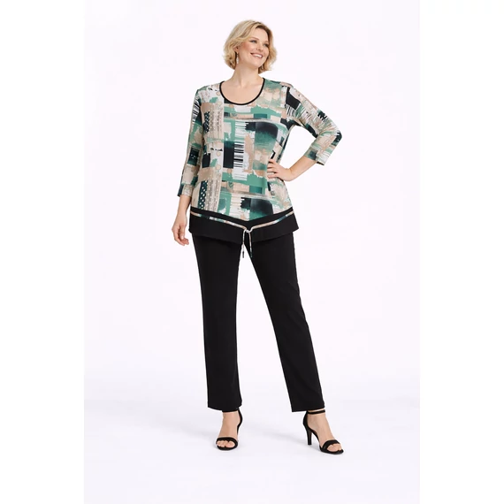 Alul díszmegkötős Klaudia blúz - zöld 