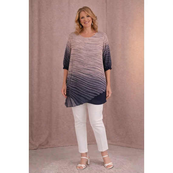 Lengyel átlapolt arany pöttyös blúz 