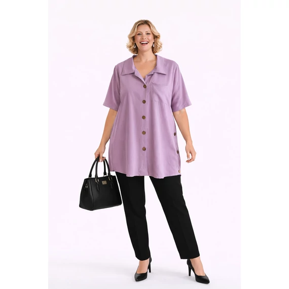 Oldalt fa gombos ingtunika - LEVENDULA- 42-48 méret