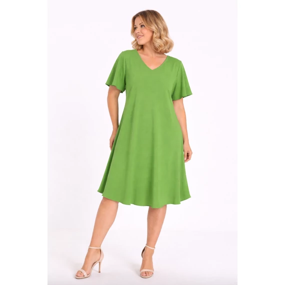 PILLANGÓ ujjas, V-nyakas egyberuha - ALMAZÖLD- 44-52 méret