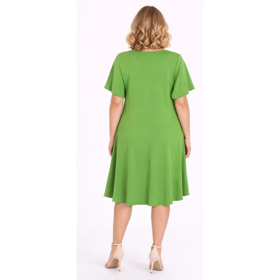 PILLANGÓ ujjas, V-nyakas egyberuha - ALMAZÖLD- 44-52 méret