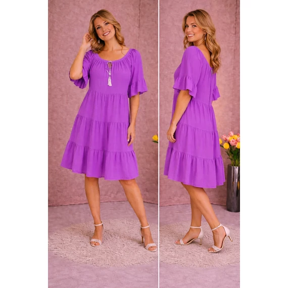 CARMEN, 4 fodros egyberuha - PÜSPÖKLILA - 46-54 méret