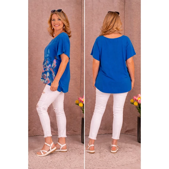 Csipke -Lepke felső - KIRÁLYKÉK- 46-52 méret