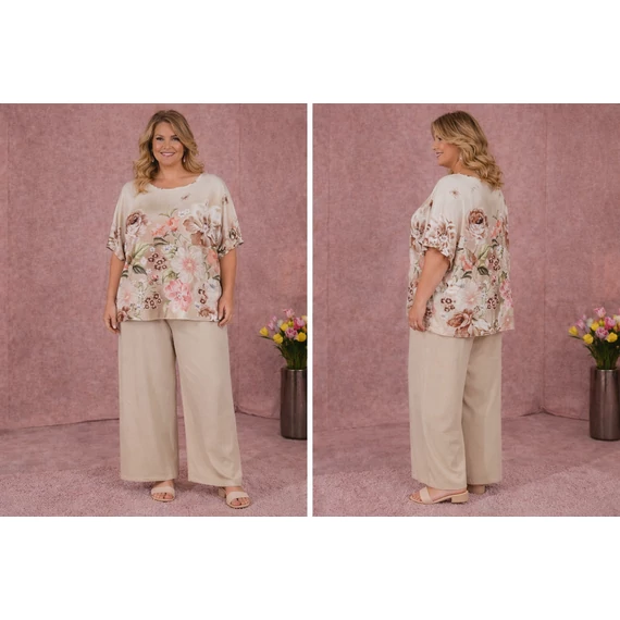 ANNA Alkalmi OMBRE SZETT - BÉZS- 48-54 méret