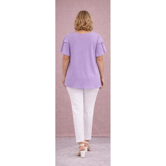 Dupla pillangó ujjas blúz - LEVENDULA- 48-54 méret