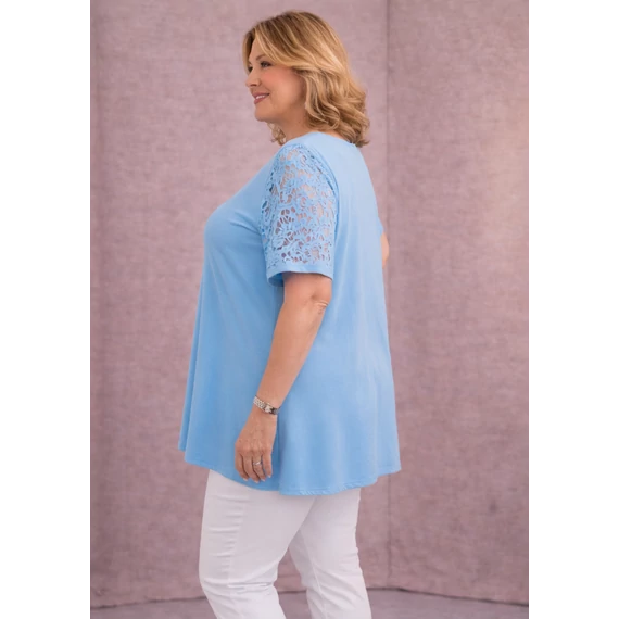 Csipkés ujjú, V-csipke nyakas tunika -BABAKÉK- 50-60 méret