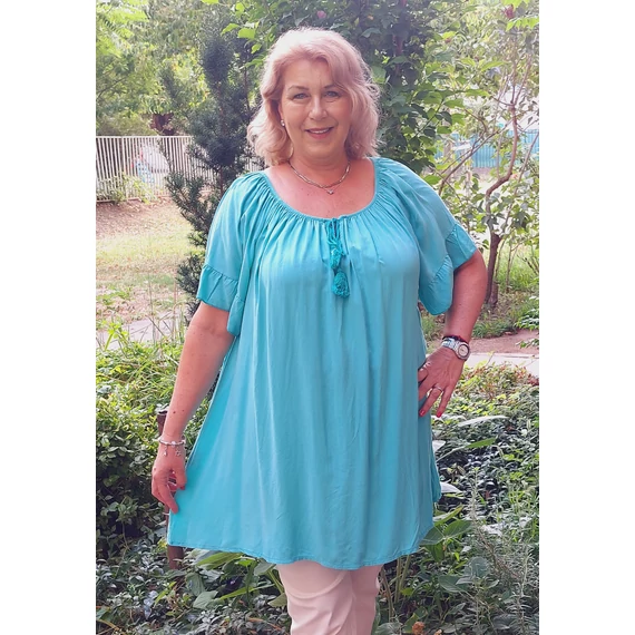 ESMERALDA blúz - TÜRKIZ - 54-60 méret
