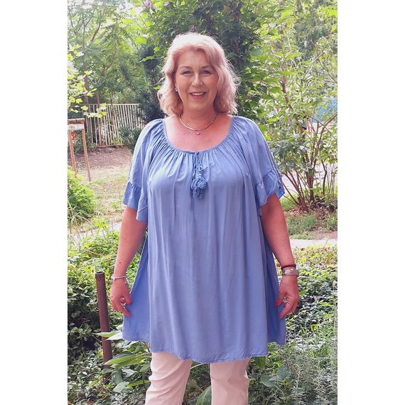 ESMERALDA blúz - FARMERKÉK - 54-60 méret