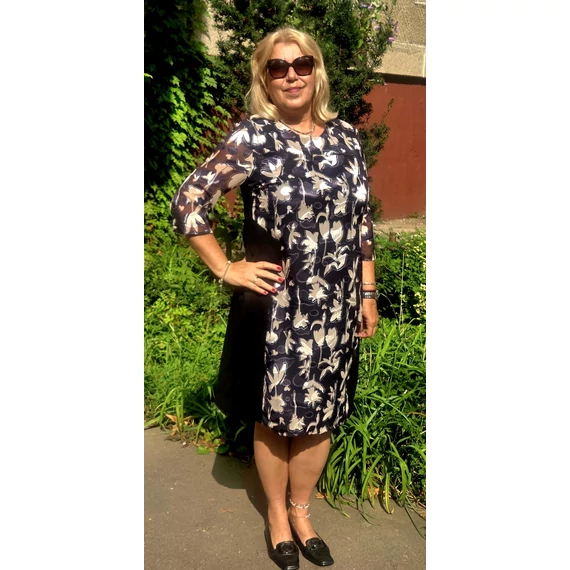 Muszlin betétet, elegáns ruha - ROMANTIKUS ÉJSZAKA