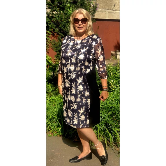 Muszlin betétet, elegáns ruha - ROMANTIKUS ÉJSZAKA