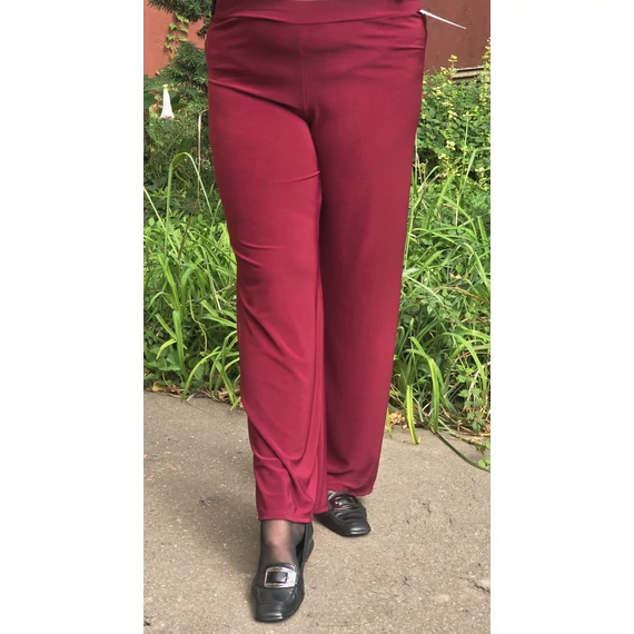 Elegáns, széles szárú nadrág - BURGUNDI - 46-54 méret 