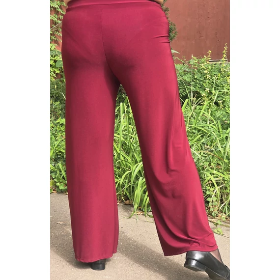 Elegáns, széles szárú nadrág - BURGUNDI - 46-54 méret 