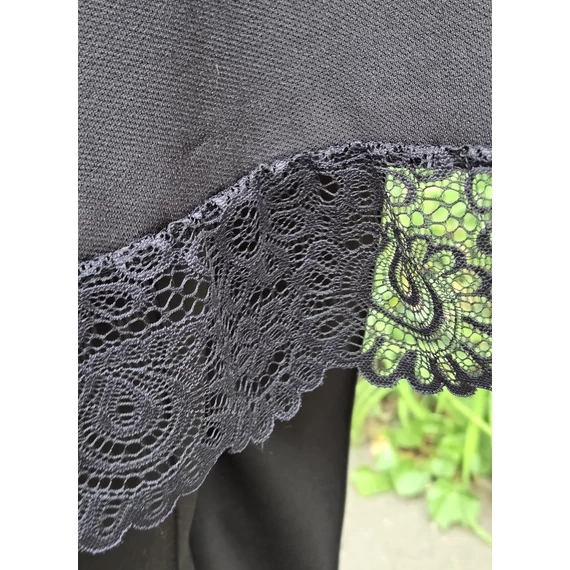 ALKALMI, csipke ujjas&aljú felső - FEKETE - 48-54 méret