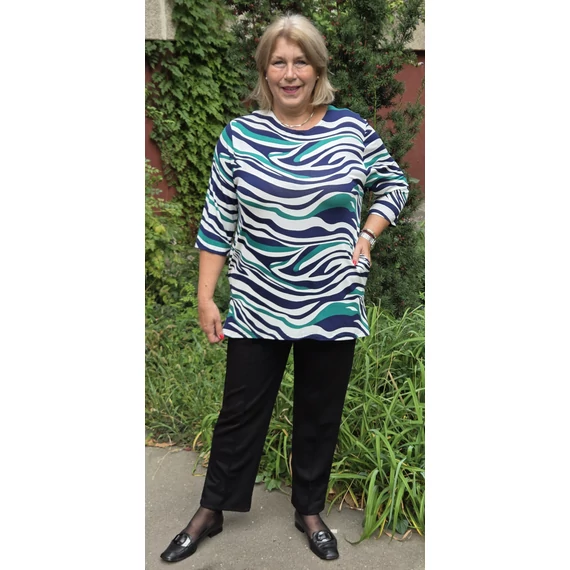 KÉK-ZÖLD hullámos felső 