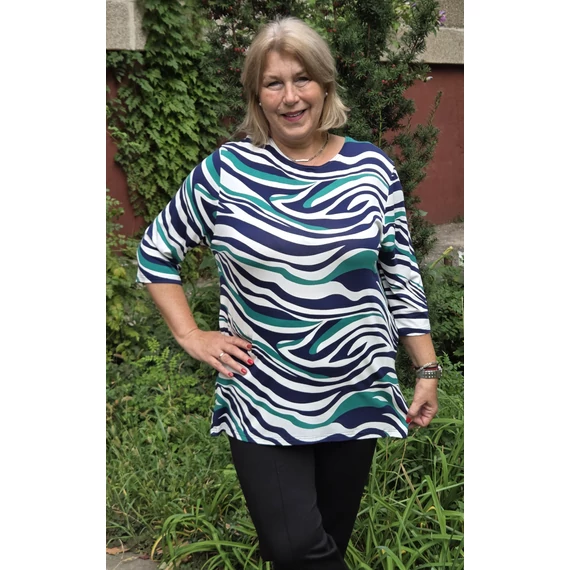 KÉK-ZÖLD hullámos felső 