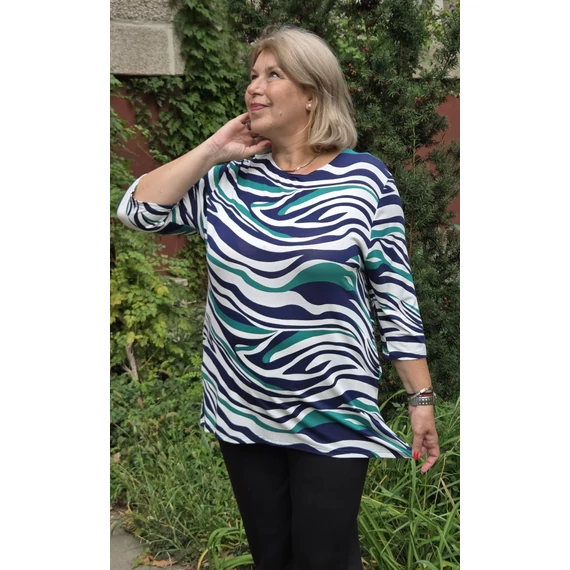 KÉK-ZÖLD hullámos felső 