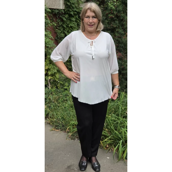 FEHÉR, megkötős Klaudia blúz