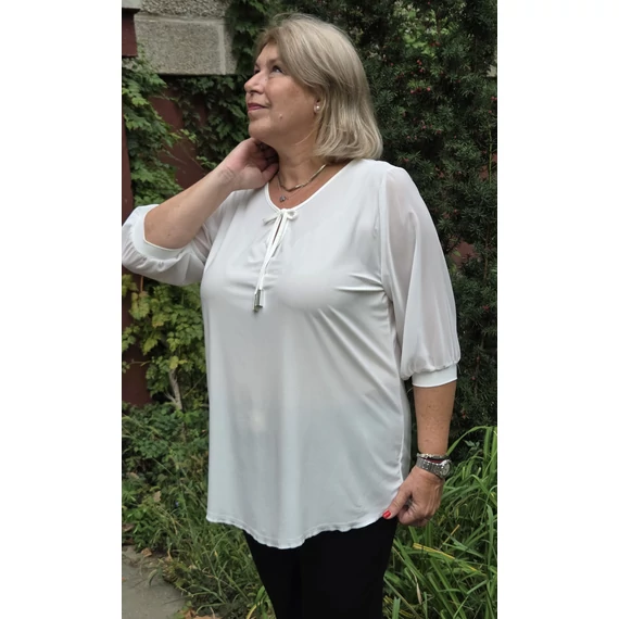 FEHÉR, megkötős Klaudia blúz