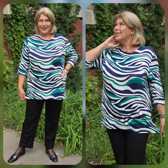 KÉK-ZÖLD hullámos felső 