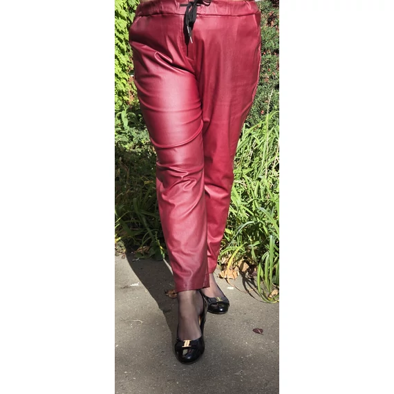 TEXTILBŐR, gumis derekú nadrág - BURGUNDI - 48-54 méret