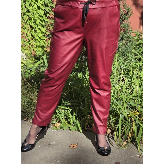 TEXTILBŐR, gumis derekú nadrág - BURGUNDI - 48-54 méret