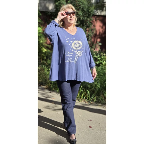 ARANY PITYPANG dekorációs pulóver - FARMERKÉK - 50-58 méret