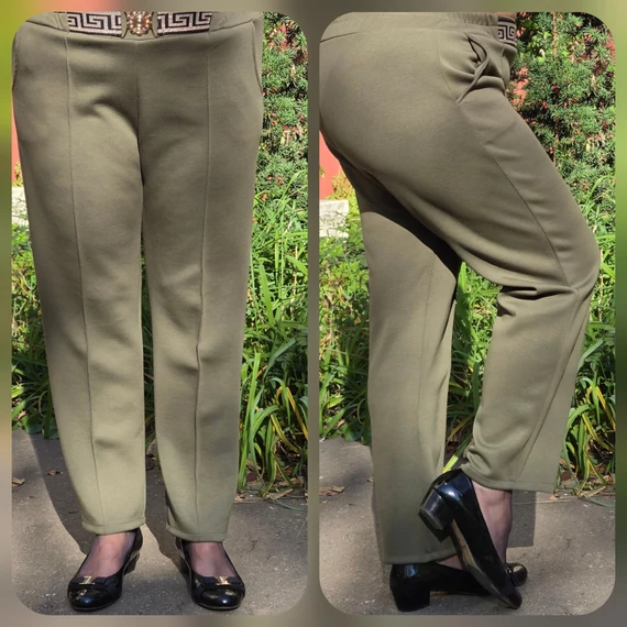 VSACE csattos alkalmi nadrág - KHAKI - 44-50 méret