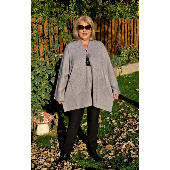 Rojtos & Bojtos elegáns kardigán - SZÜRKE - 50-56 méret