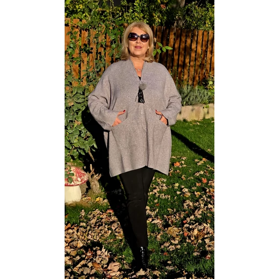 Rojtos & Bojtos elegáns kardigán - SZÜRKE - 50-56 méret