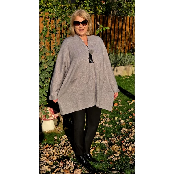 Rojtos & Bojtos elegáns kardigán - SZÜRKE - 50-56 méret