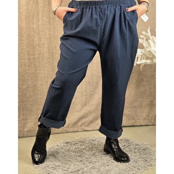 Gumis derekú nadrág - SÖTÉTKÉK - OS 50-56-os méret