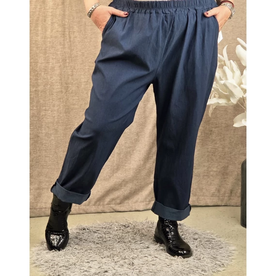 Gumis derekú nadrág - SÖTÉTKÉK - OS 50-56-os méret