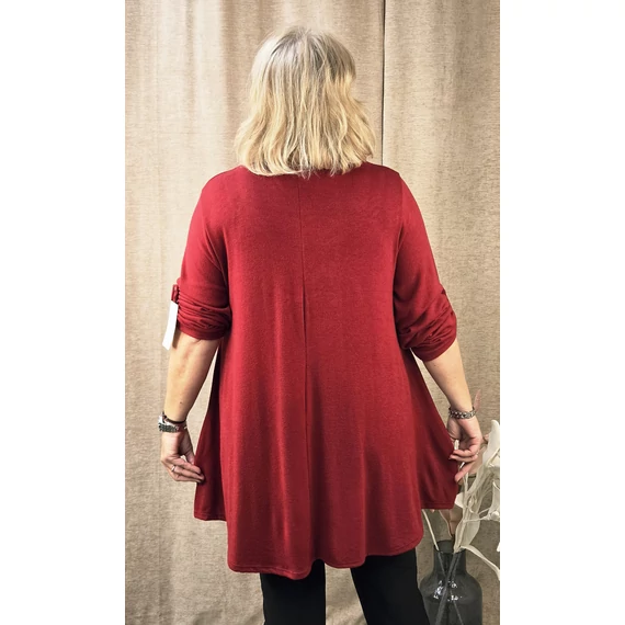 4 ARANY margarétás pulóver - BORDÓ - 48-54 méret