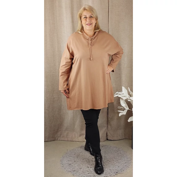 Pamut, SÁLGALLÉROS tunika - MOGYORÓ - 50-56 méret