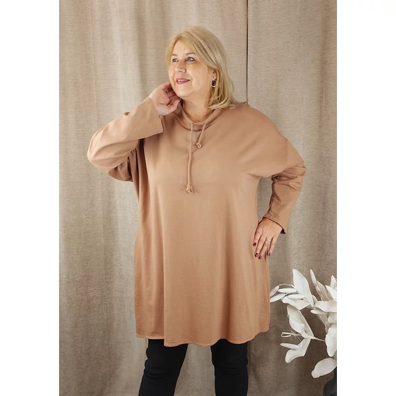 Pamut, SÁLGALLÉROS tunika - MOGYORÓ - 50-56 méret