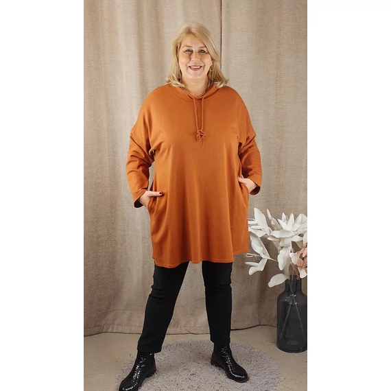 Pamut, SÁLGALLÉROS tunika - ROZSDA - 50-56 méret