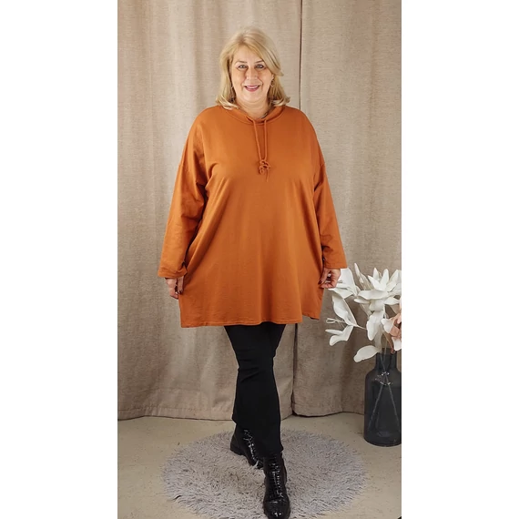 Pamut, SÁLGALLÉROS tunika - ROZSDA - 50-56 méret