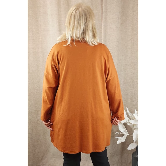Pamut, SÁLGALLÉROS tunika - ROZSDA - 50-56 méret
