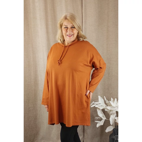 Pamut, SÁLGALLÉROS tunika - ROZSDA - 50-56 méret