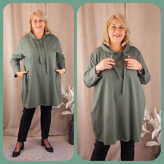 Pamut, KAPUCNIS tunika - KHKAI - 48-54 méret