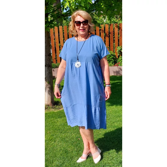 L.A.Designe midi ruha - FARMERKÉK - 50-56 méret